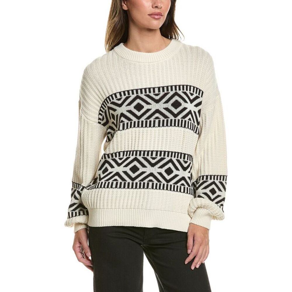 Ichi Womens Barisa Alpaca-Blend Sweater, White